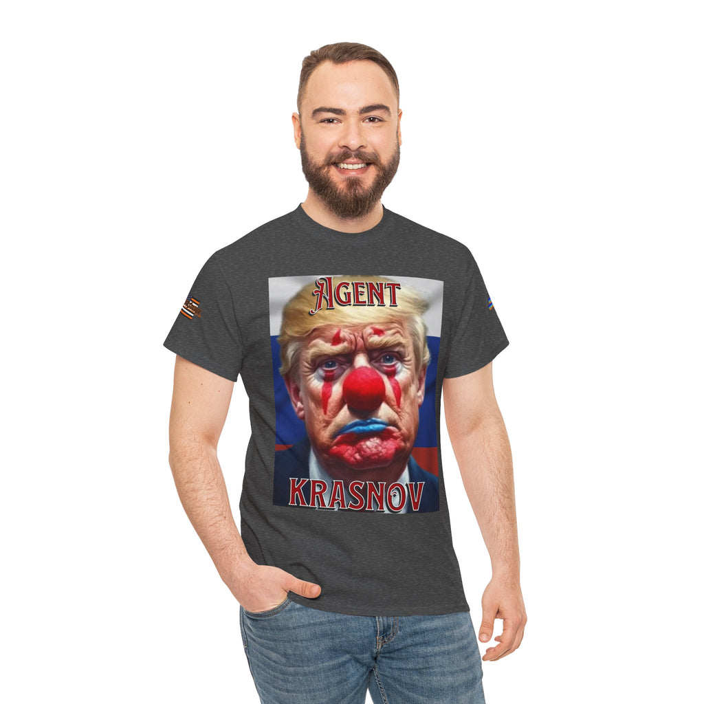 Agent Krasnov Unisex Heavy Cotton Gildan Tee, Casual Wear, Gift for Activists, Comfortable Protest Wear