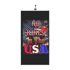 No Kings in the USA Winter Neck Gaiter with Drawstring, Protest Gear, Winter Accessories, Outdoor Wear, Gift for Activists, Cozy Neckwarmer