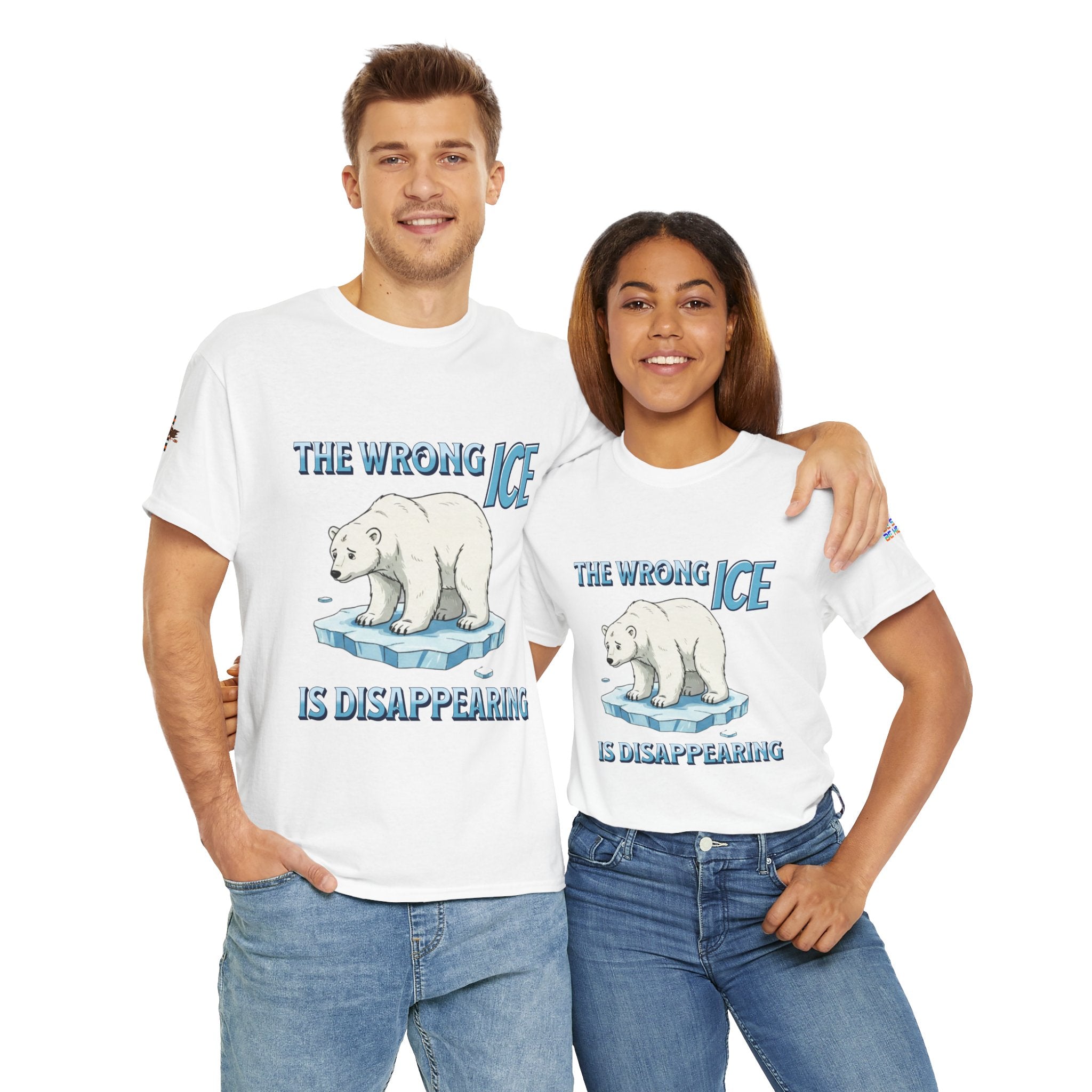 The Wrong ICE is Disappearing Unisex Heavy Cotton Gildan Tee, Casual Wear, Gift for Activists, Comfortable Protest Wear