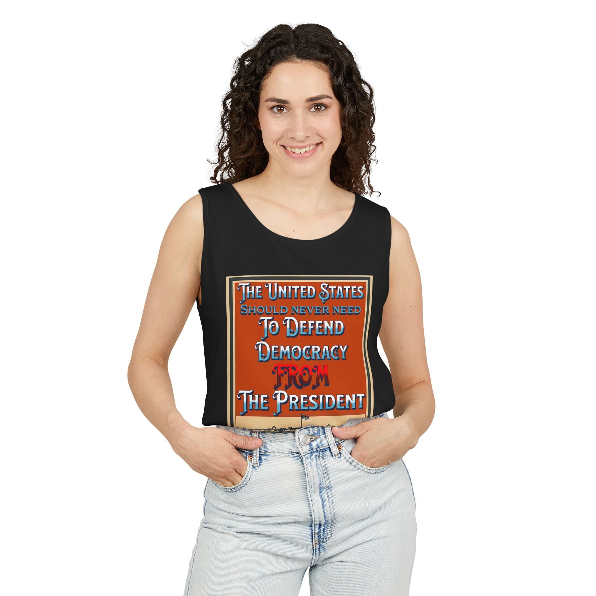 Defending Democracy Unisex Cotton Tank Top