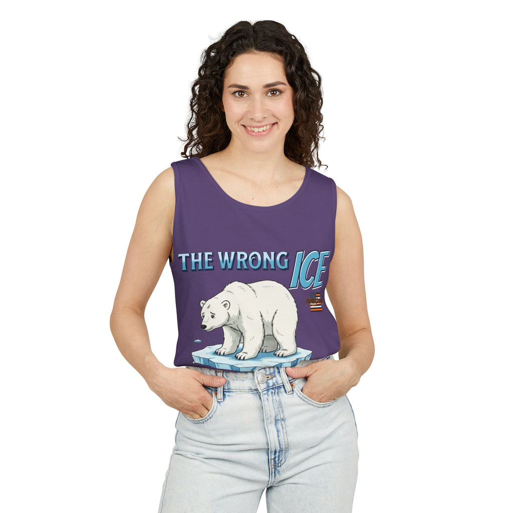 The Wrong ICE is Disappearing Unisex Cotton Tank Top