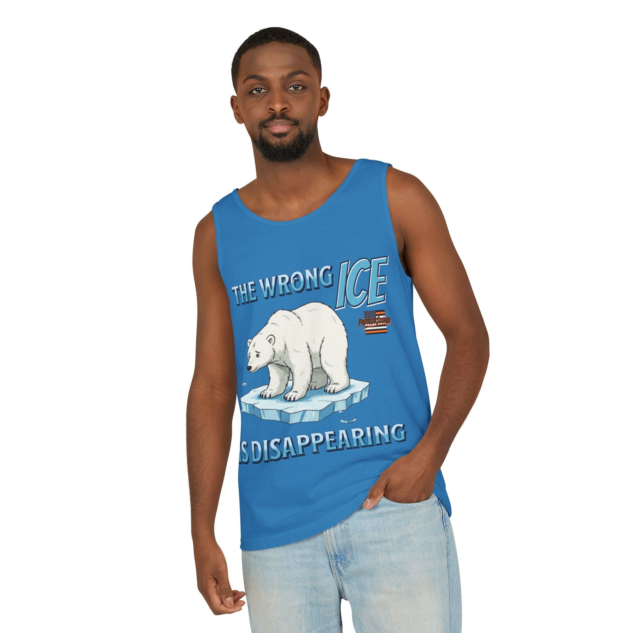 The Wrong ICE is Disappearing Unisex Cotton Tank Top