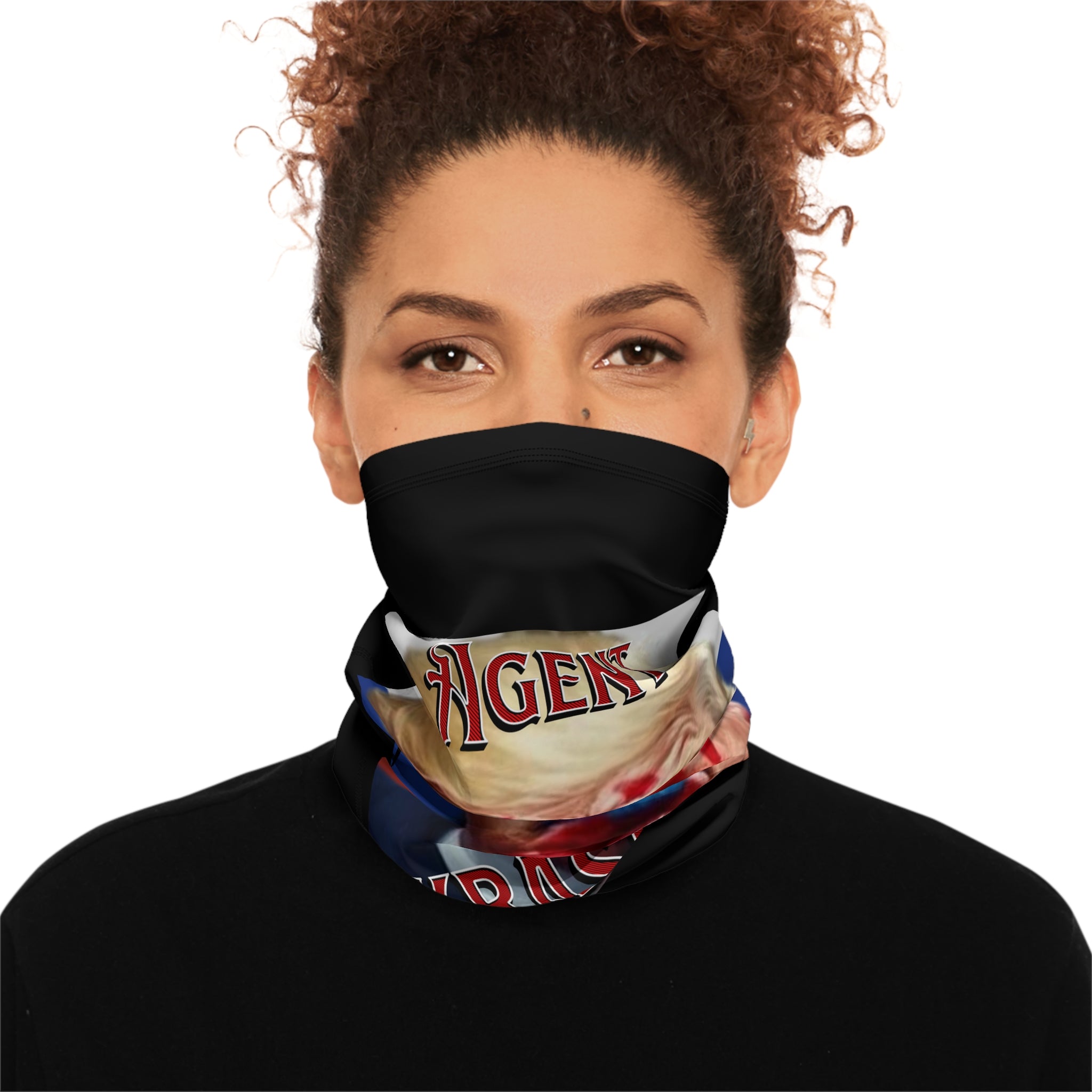 Agent Krasnov Winter Neck Gaiter with Drawstring, Protest Gear, Winter Accessories, Outdoor Wear, Gift for Activists, Cozy Neckwarmer