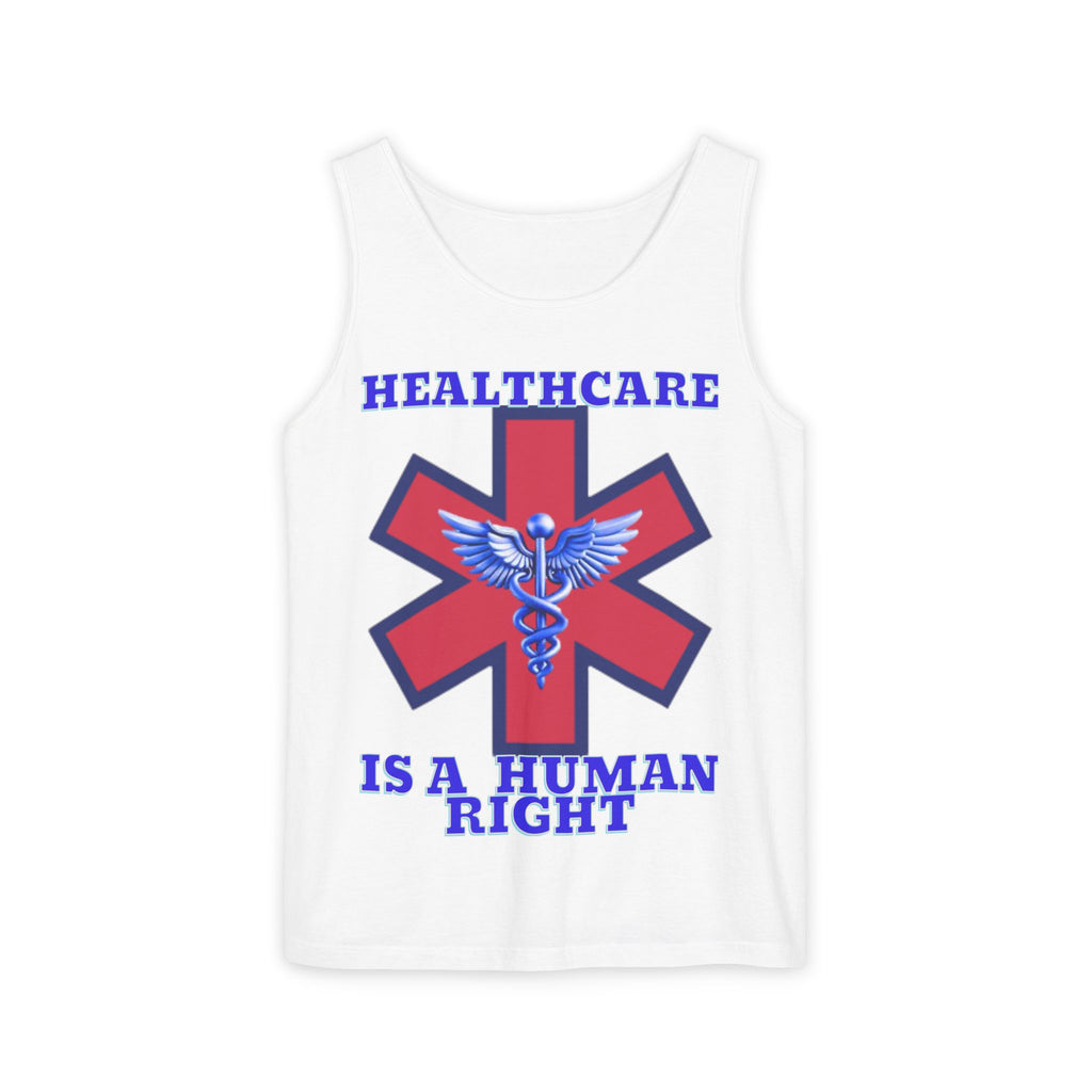 Healthcare is a Human Right Unisex Cotton Tank Top