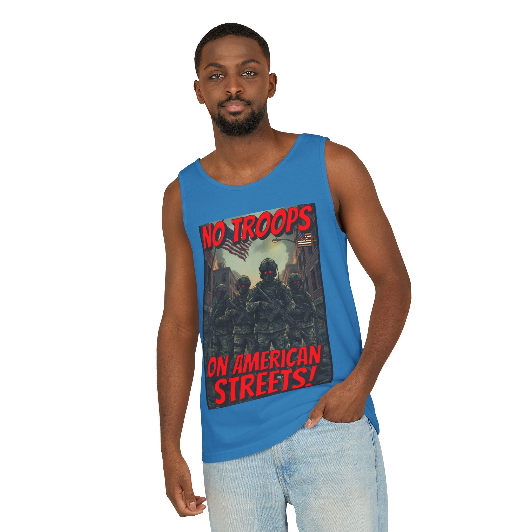 No Troops On American Streets Unisex Cotton Tank Top