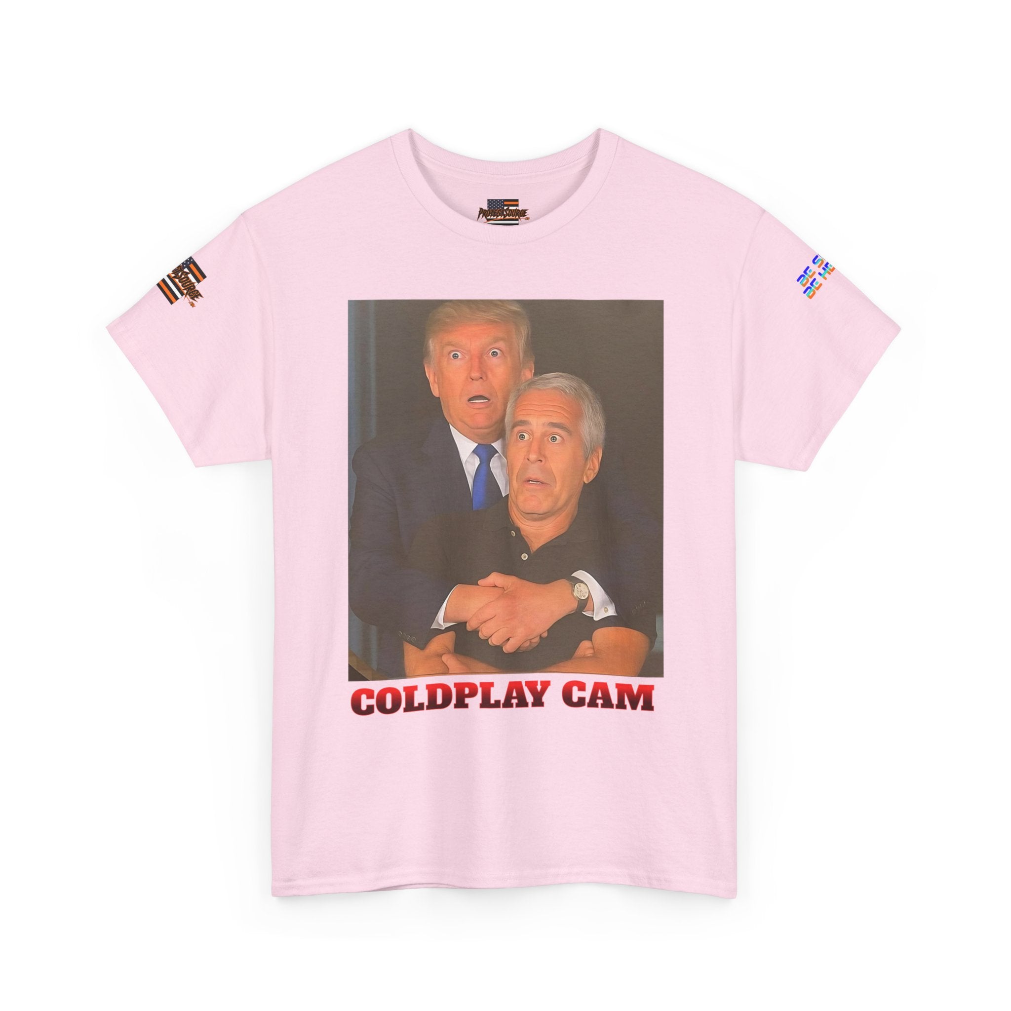 Trump Epstein Coldplay Cam Unisex Heavy Cotton Gildan Tee, Casual Wear, Gift for Activists, Comfortable Protest Wear