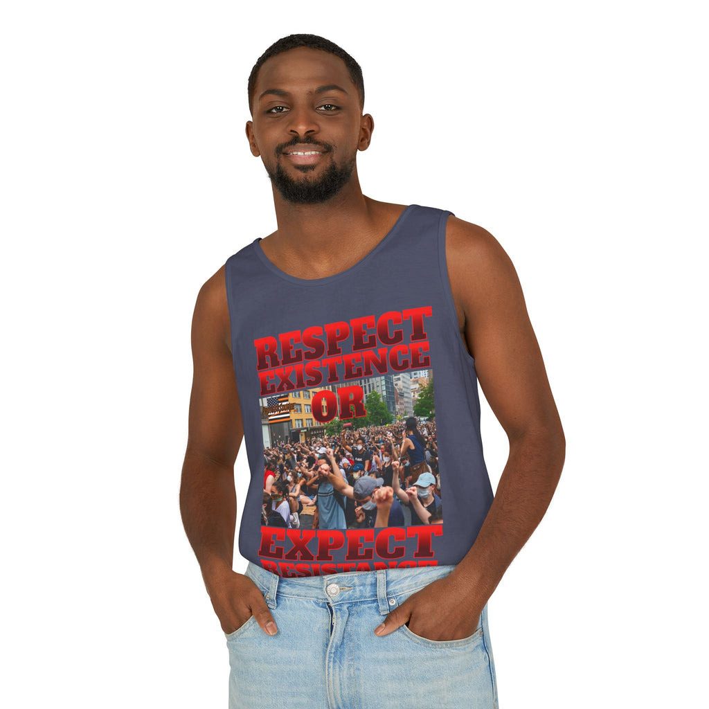 Respect Existence or Expect Resistance Unisex Cotton Tank Top