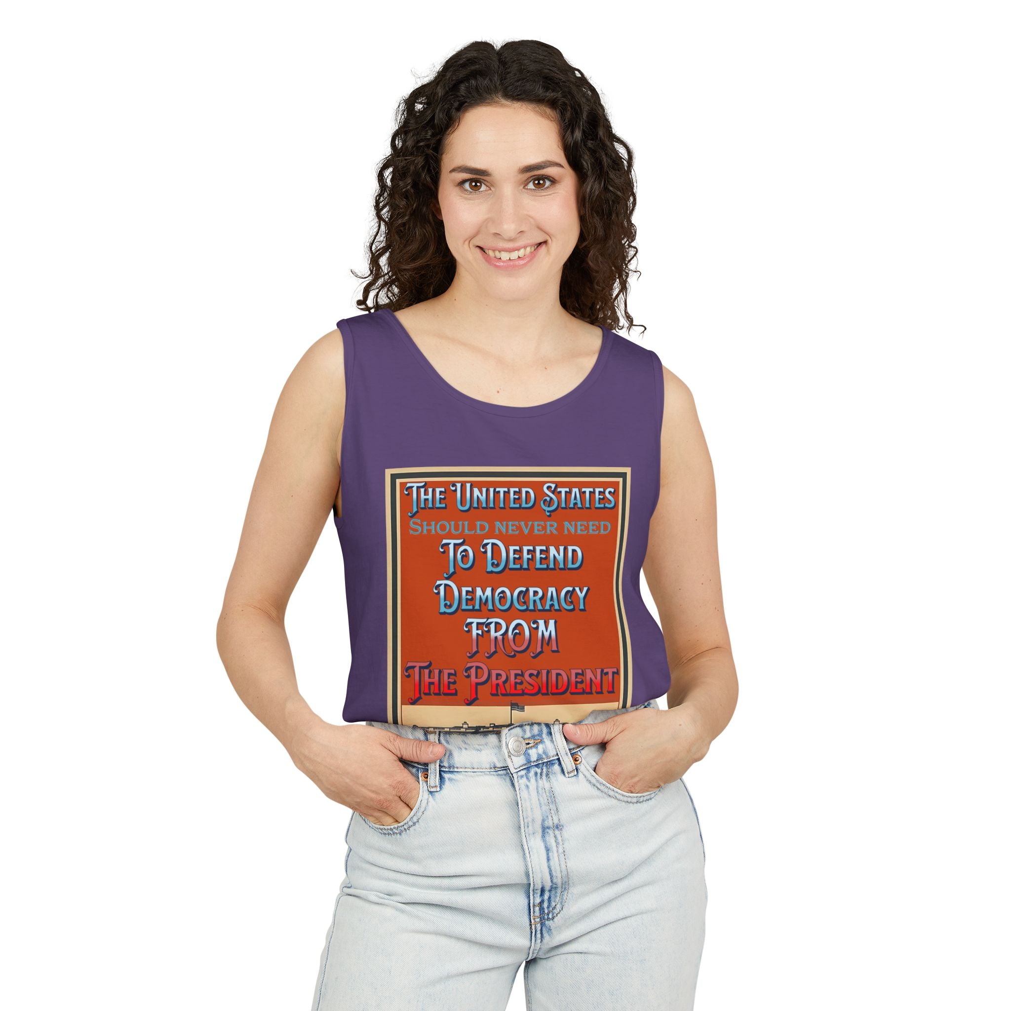 Defending Democracy Unisex Cotton Tank Top