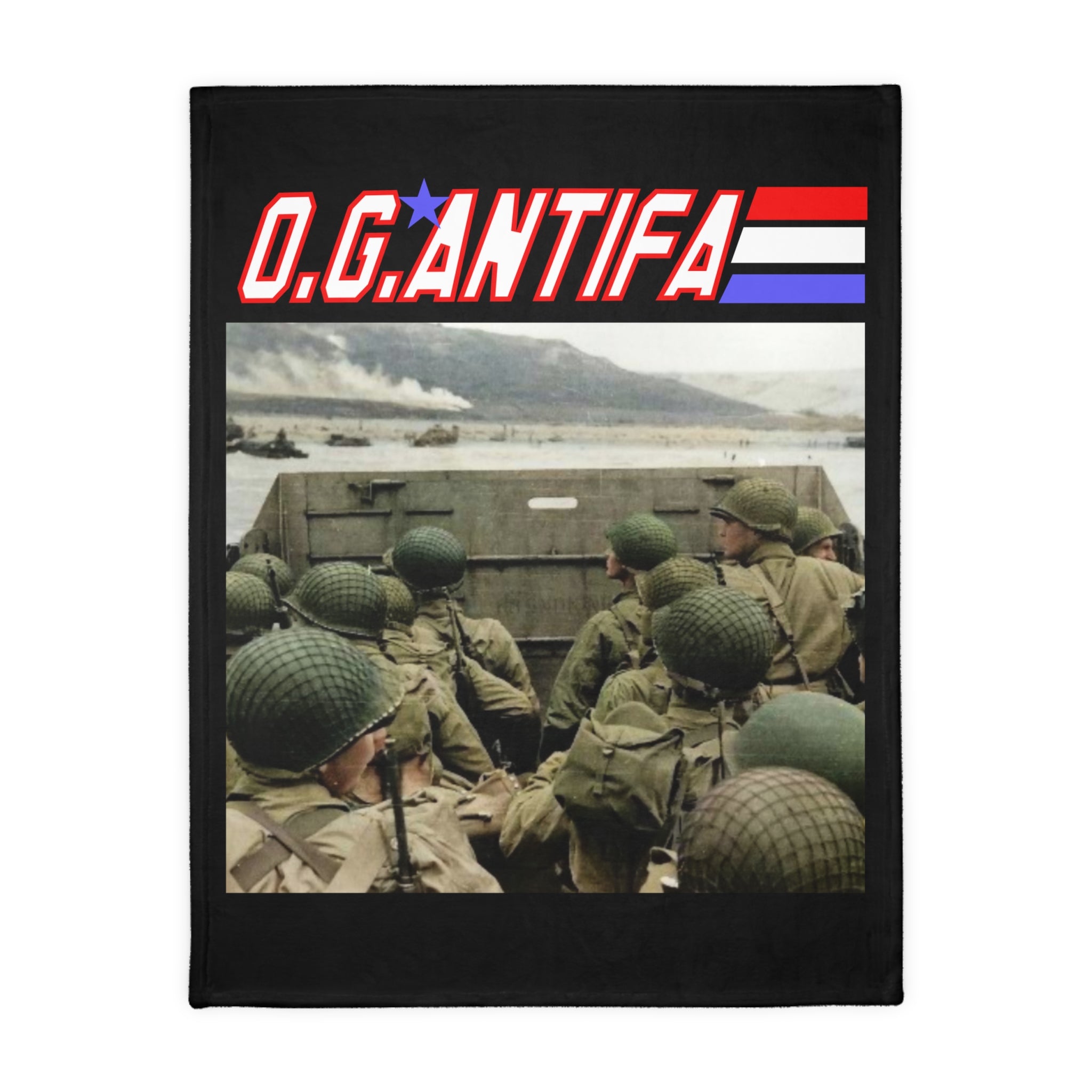 Original Antifa 60" X 80" Velveteen Microfiber Blanket