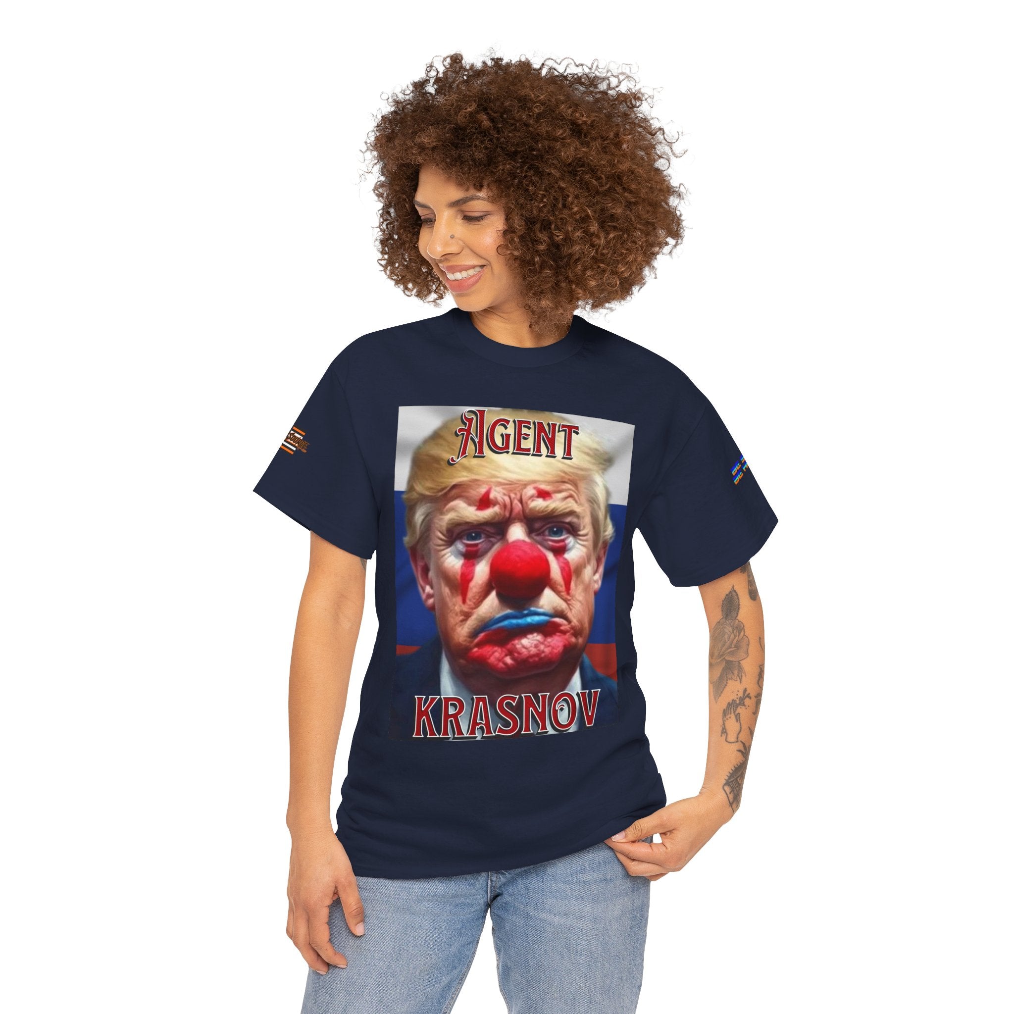 Agent Krasnov Unisex Heavy Cotton Gildan Tee, Casual Wear, Gift for Activists, Comfortable Protest Wear