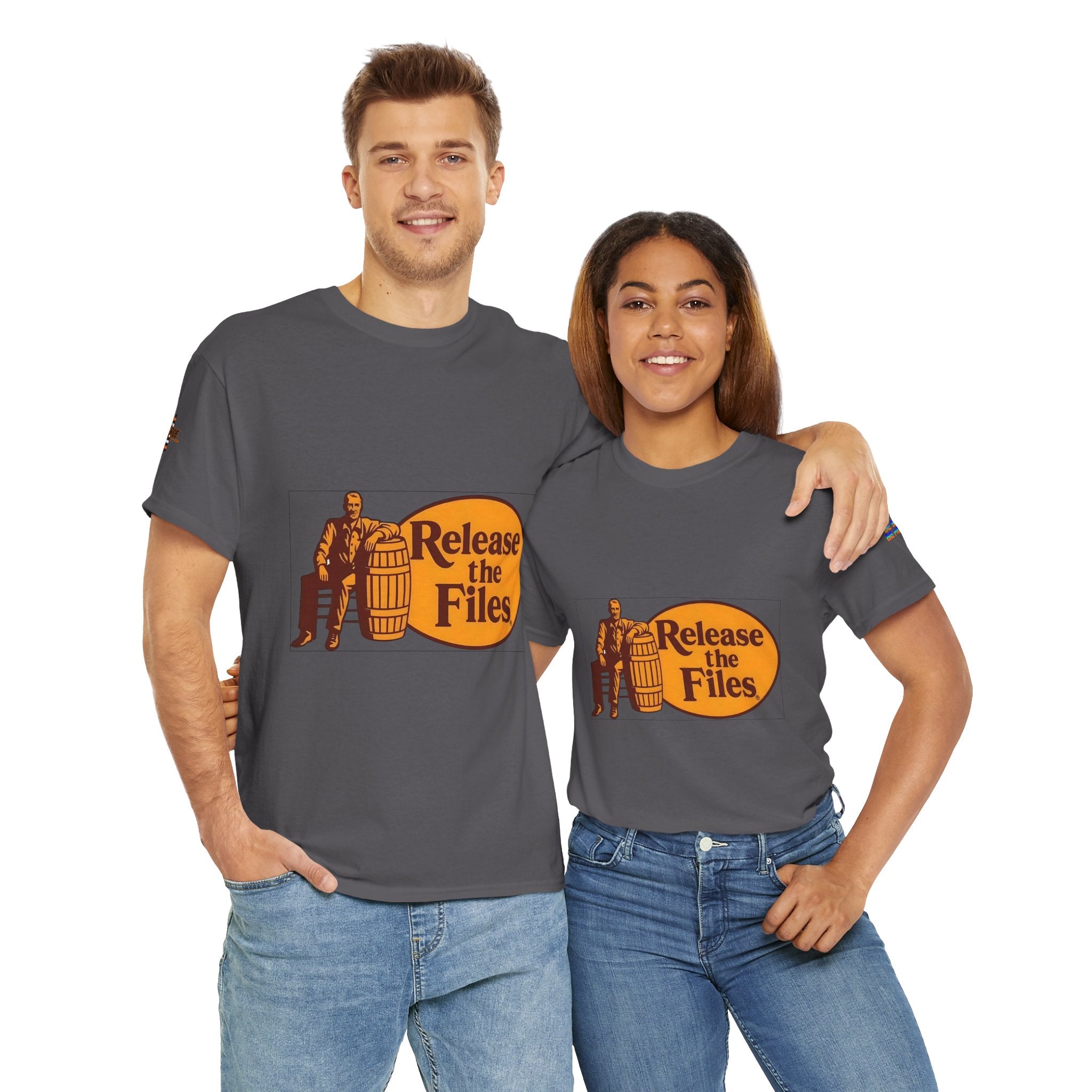 Release the Files Unisex Heavy Cotton Gildan Tee, Casual Wear, Gift for Activists, Comfortable Protest Wear