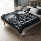 Closed Due to the Rise of Fascism 60" X 80" Velveteen Microfiber Blanket
