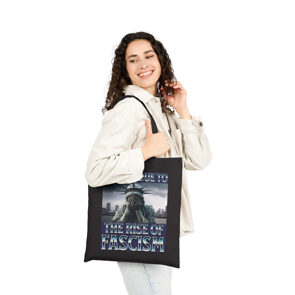 Closed Due to the Rise of Fascism Cotton Canvas Tote Bag
