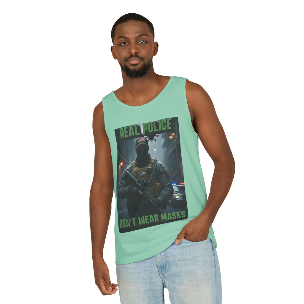 Real Police Don't Wear Masks Unisex Cotton Tank Top