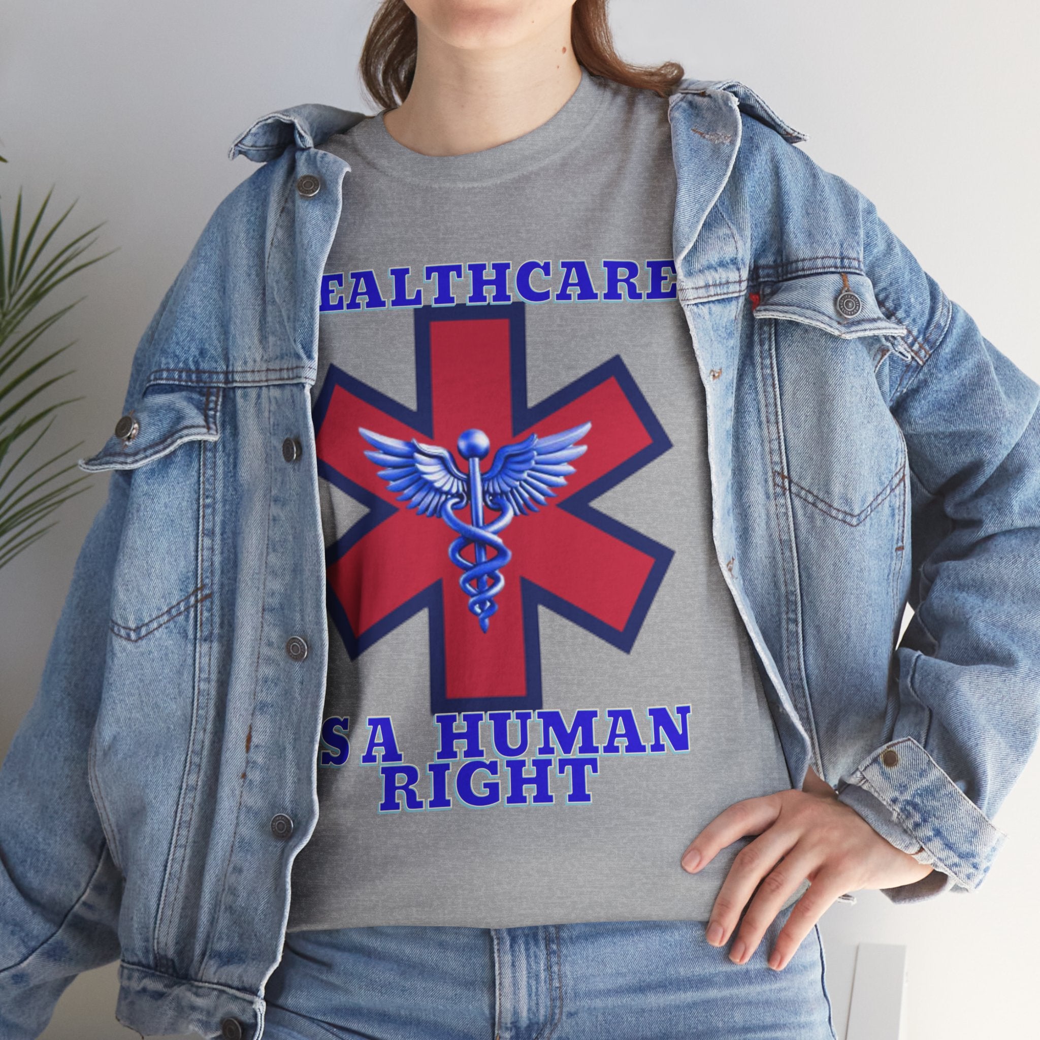 Healthcare is a Human Right Unisex Heavy Cotton Gildan Tee