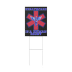 Healthcare is a Human Right Plastic Protest Yard Sign w/Wire Stand