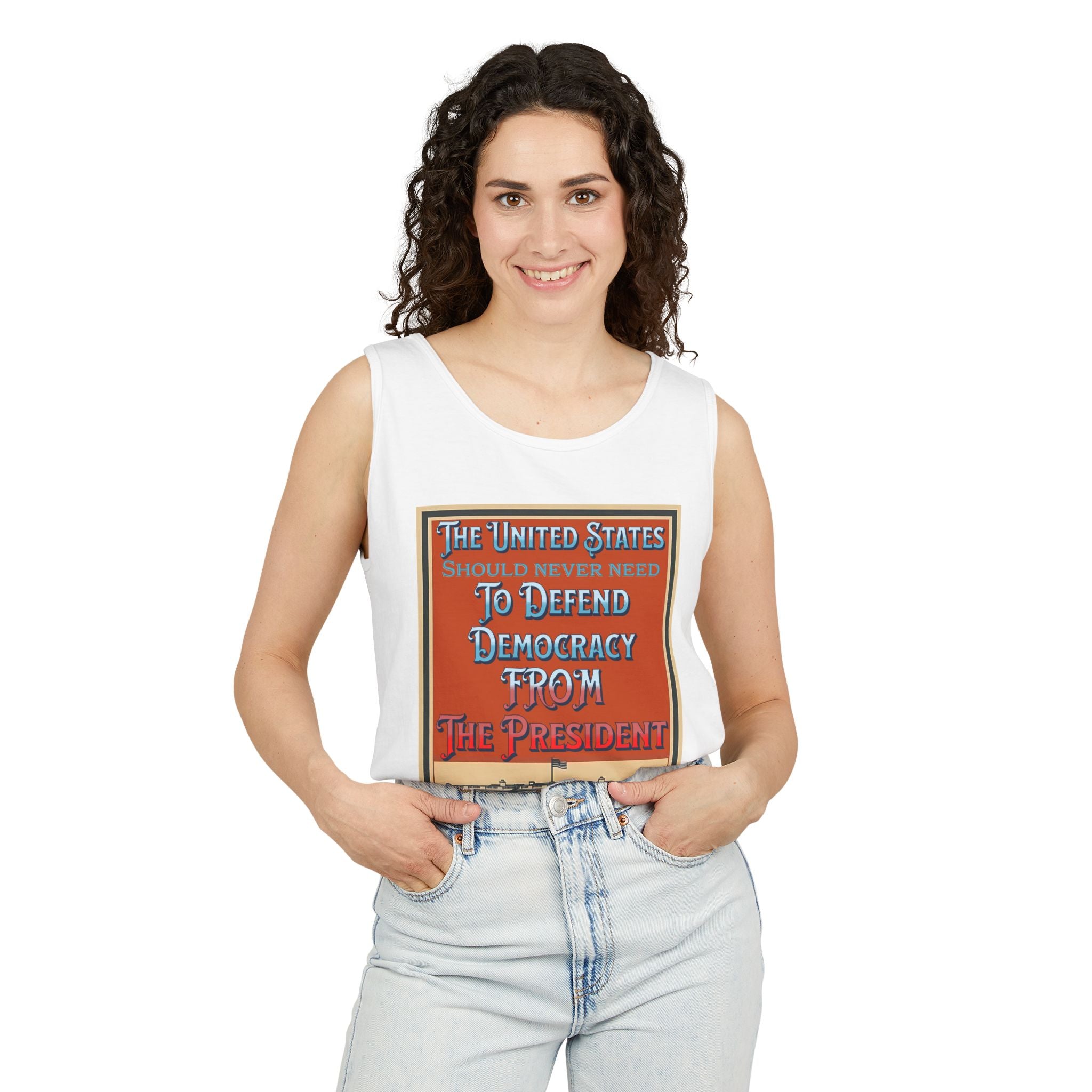 Defending Democracy Unisex Cotton Tank Top