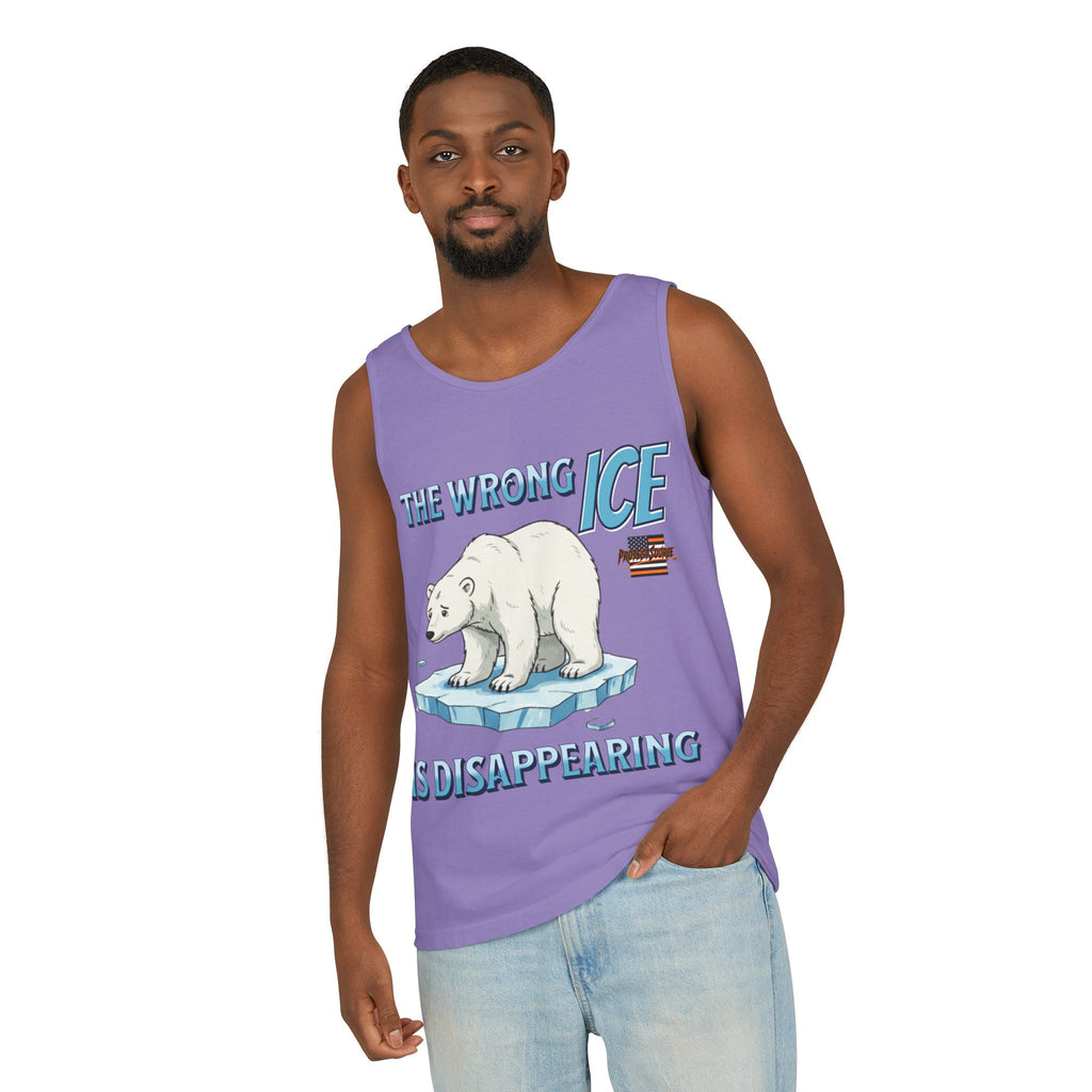 The Wrong ICE is Disappearing Unisex Cotton Tank Top
