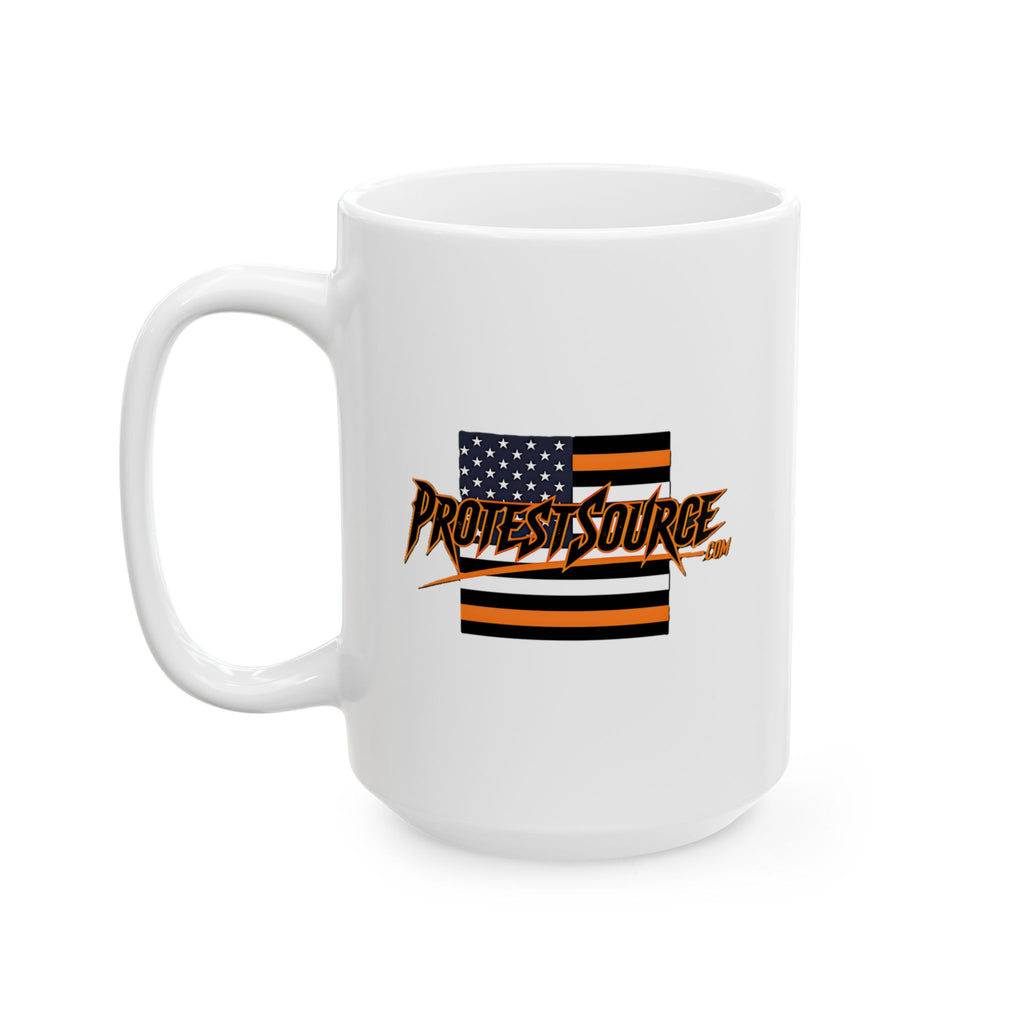 No Troops on American Streets 15 oz. Ceramic Coffee Mug, Perfect for Activists, Protests, Gifts, and Daily Use