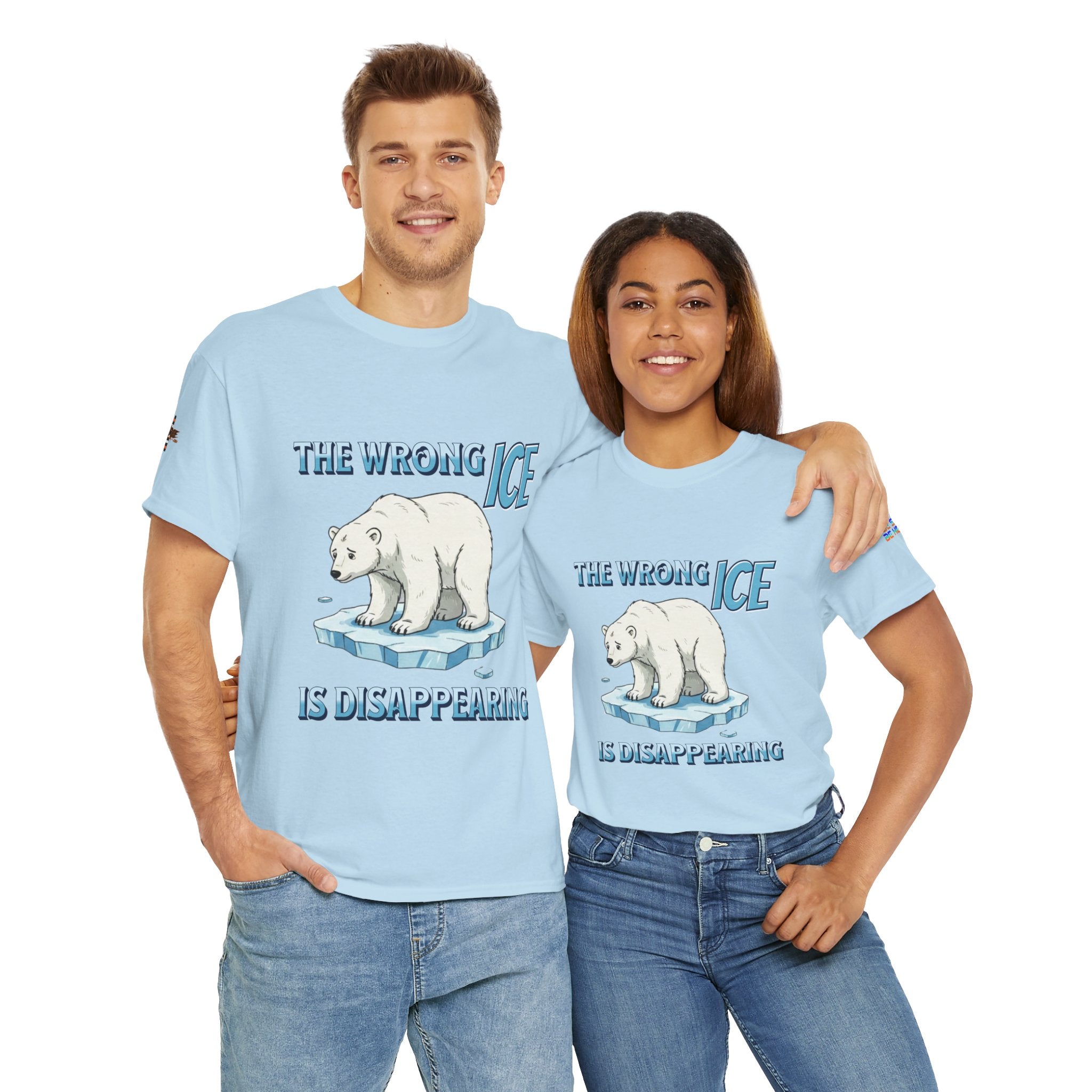 The Wrong ICE is Disappearing Unisex Heavy Cotton Gildan Tee, Casual Wear, Gift for Activists, Comfortable Protest Wear