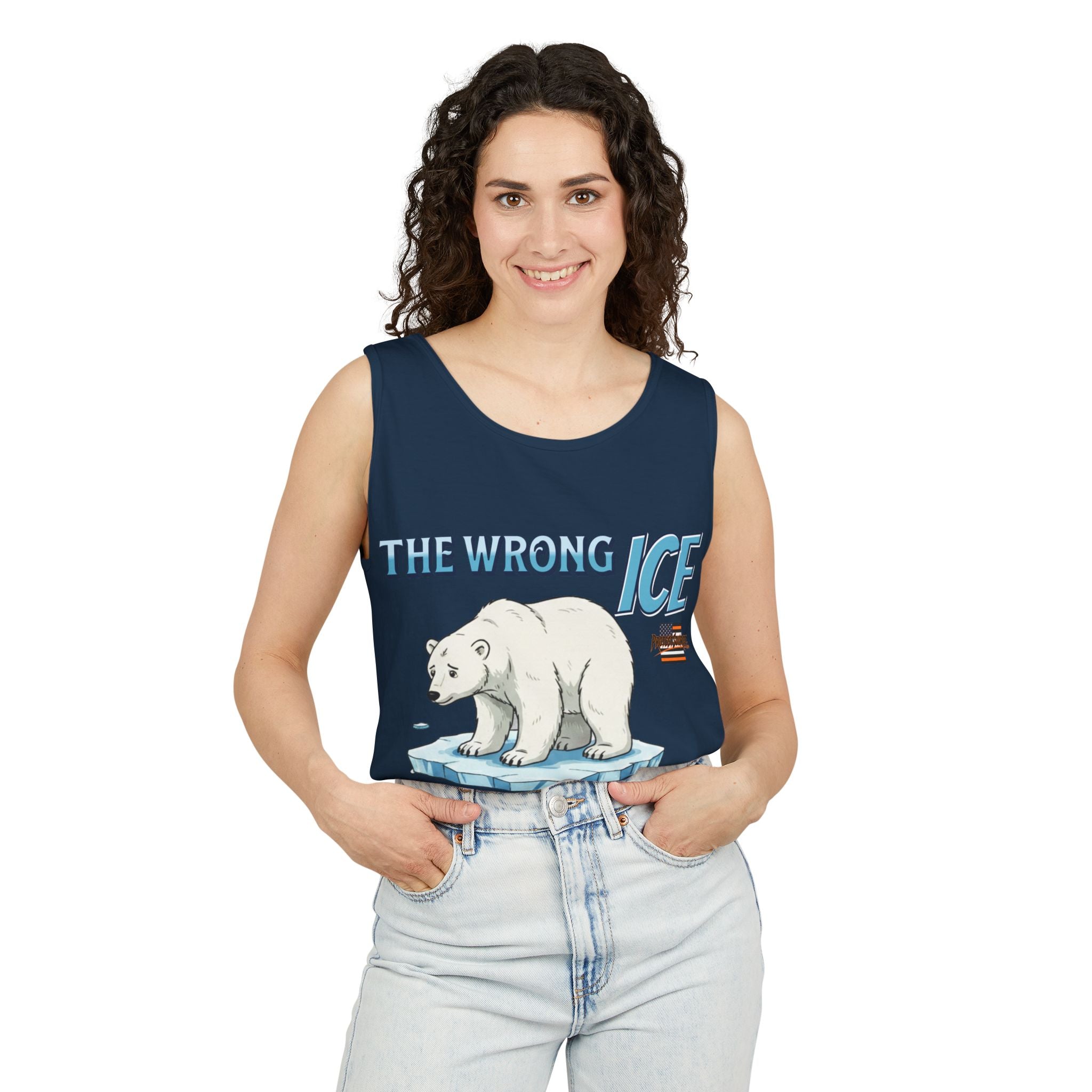 The Wrong ICE is Disappearing Unisex Cotton Tank Top