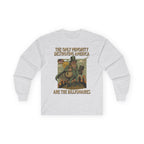 The Only Minority Destroying America Long Sleeve Cotton Gildan Tee