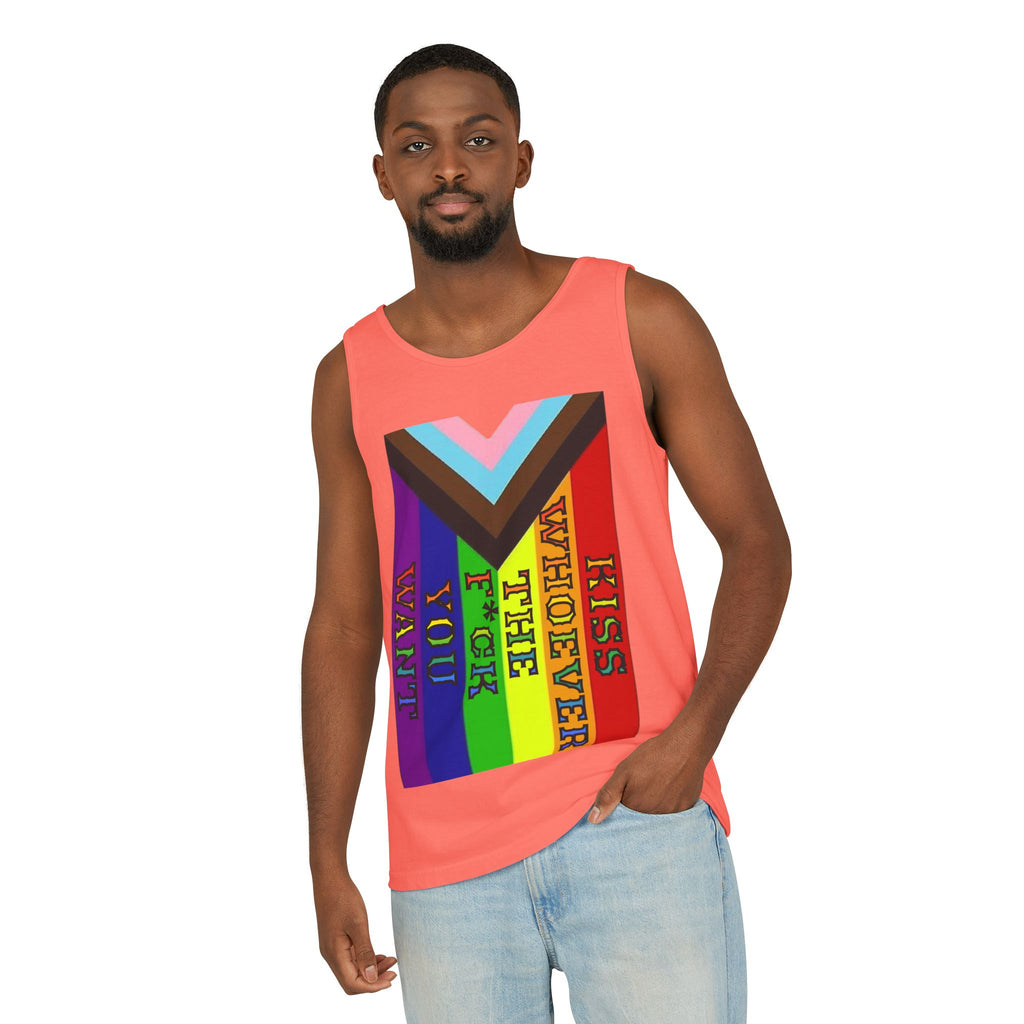 Kiss Whoever The F*ck You Want Unisex Cotton Tank Top