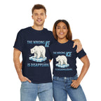 The Wrong ICE is Disappearing Unisex Heavy Cotton Gildan Tee, Casual Wear, Gift for Activists, Comfortable Protest Wear