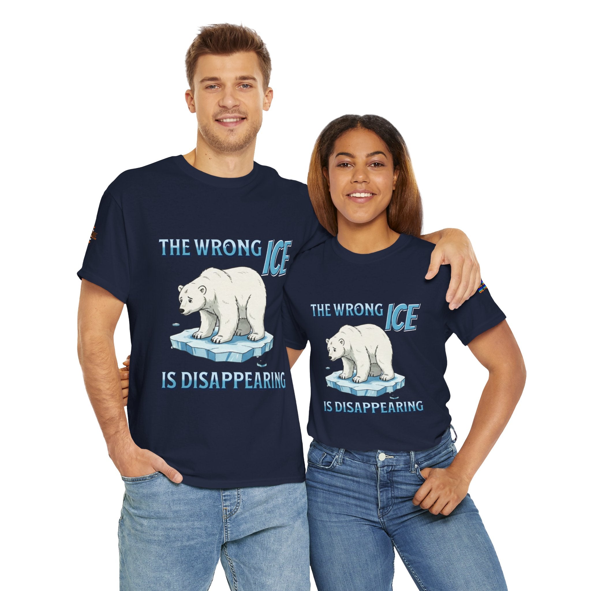 The Wrong ICE is Disappearing Unisex Heavy Cotton Gildan Tee, Casual Wear, Gift for Activists, Comfortable Protest Wear