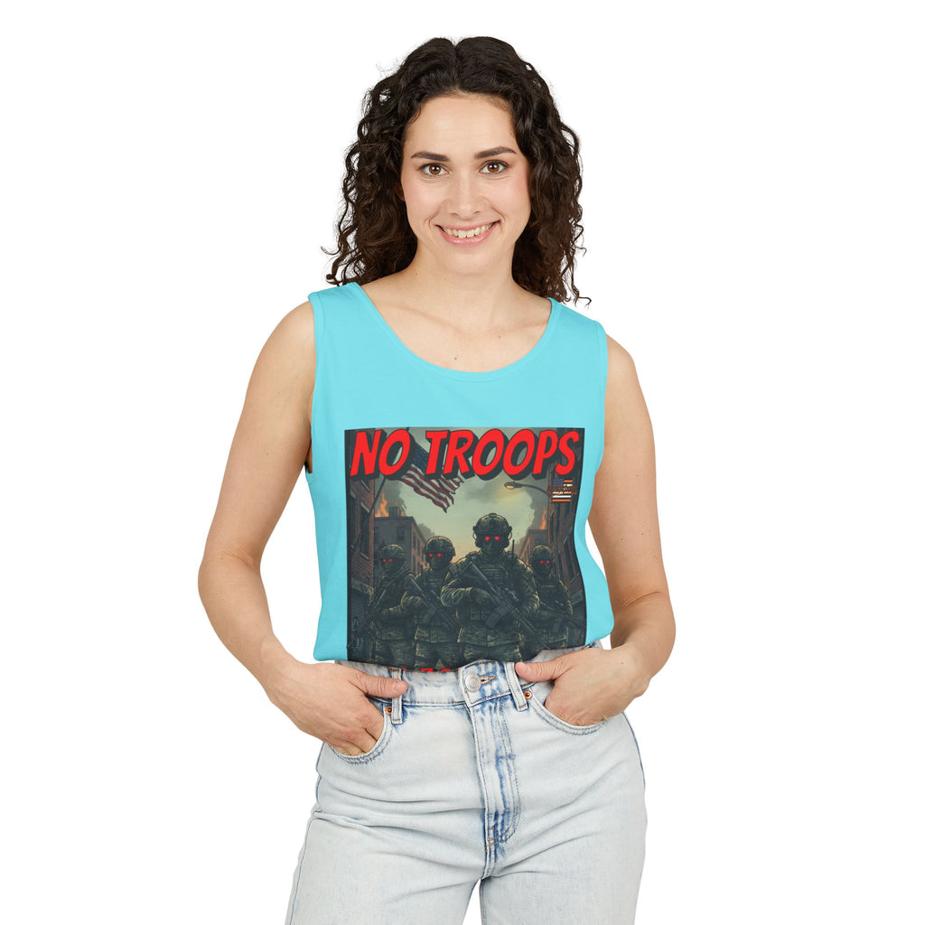 No Troops On American Streets Unisex Cotton Tank Top