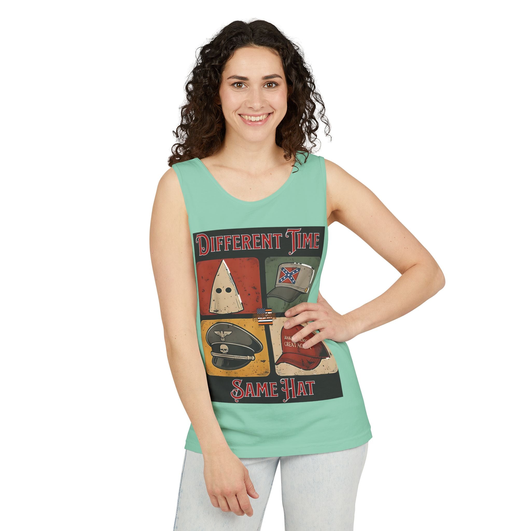 Different Time, Same Hat Unisex Cotton Tank Top