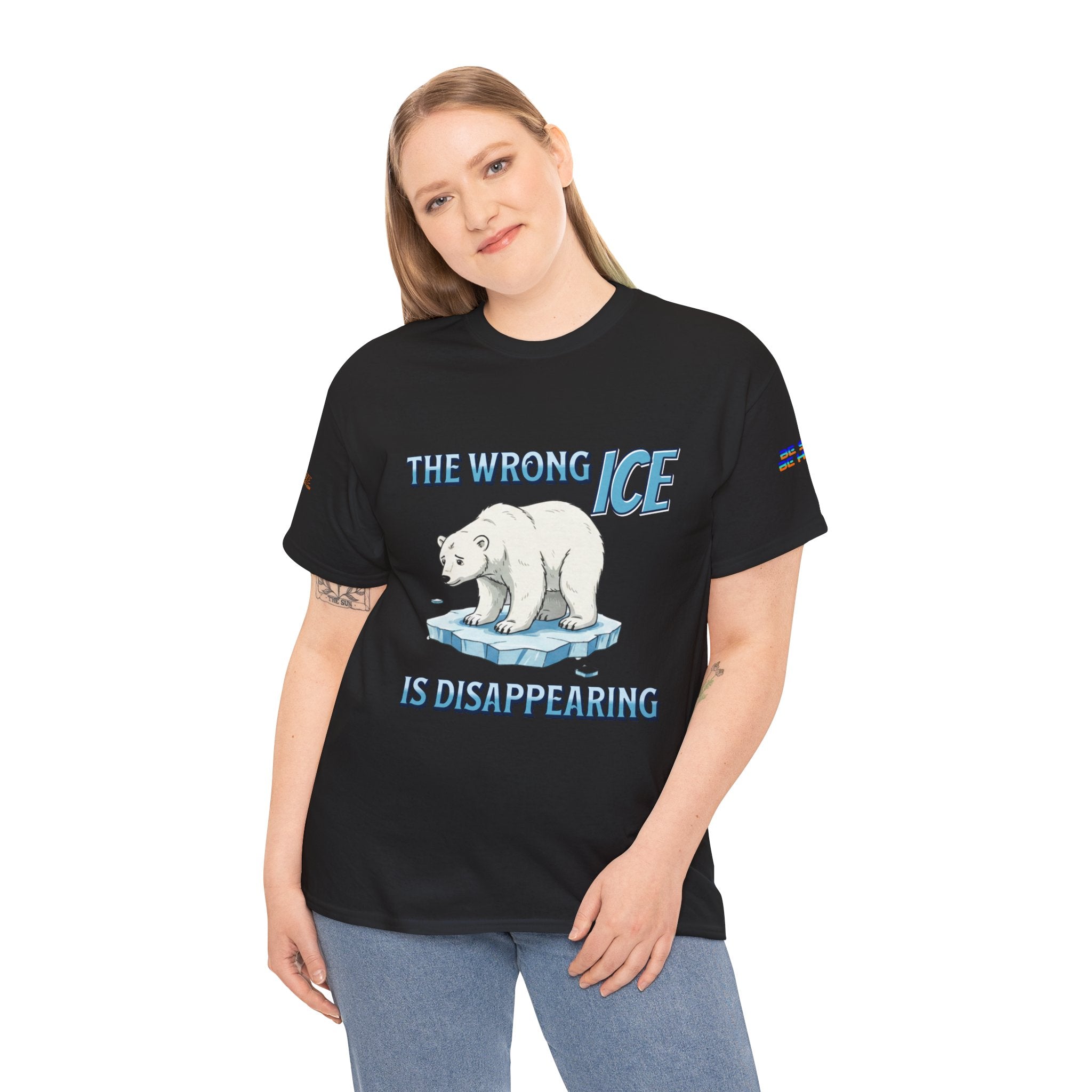 The Wrong ICE is Disappearing Unisex Heavy Cotton Gildan Tee, Casual Wear, Gift for Activists, Comfortable Protest Wear