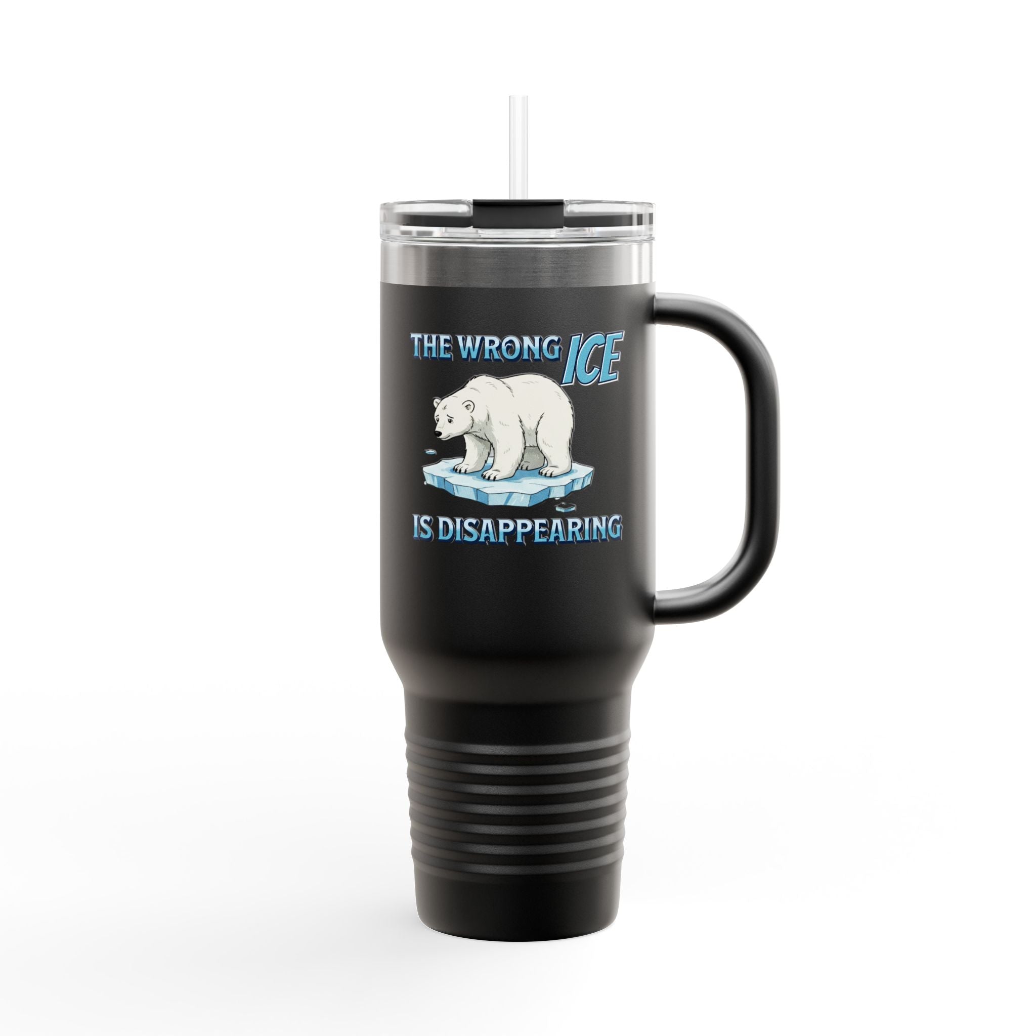 The Wrong ICE is Disappearing Insulated  40 oz. Travel Mug, Perfect for Activists, Protests, Commuters, Gifts, and Daily Use