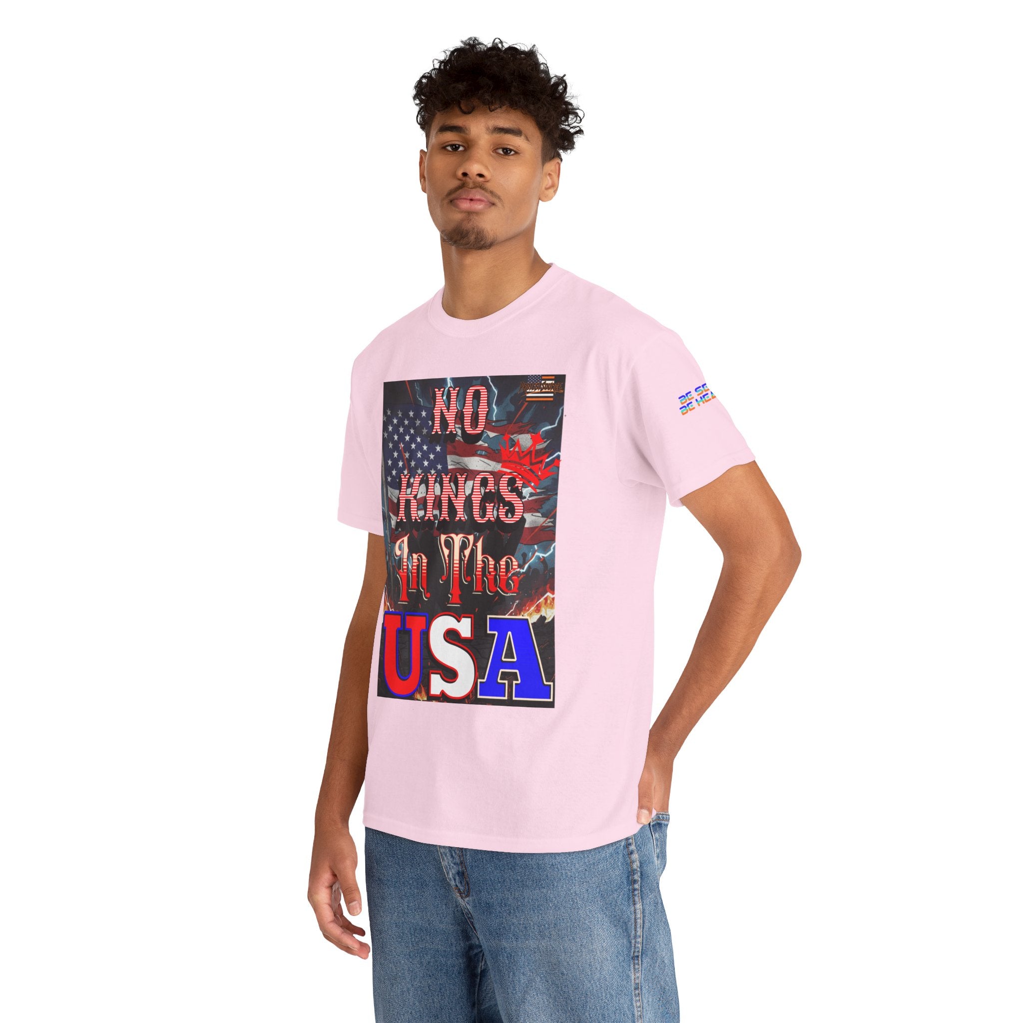 No Kings in the USA Unisex Heavy Cotton Gildan Tee