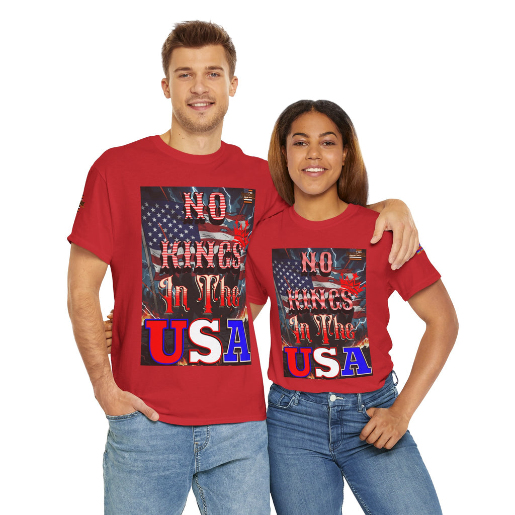No Kings in the USA Unisex Heavy Cotton Gildan Tee