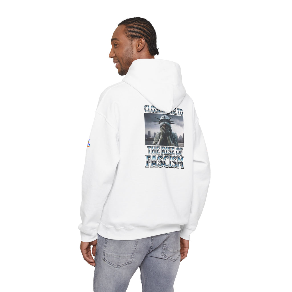 Closed Due to The Rise of Fascism Unisex Heavy Blend Gildan Hoodie