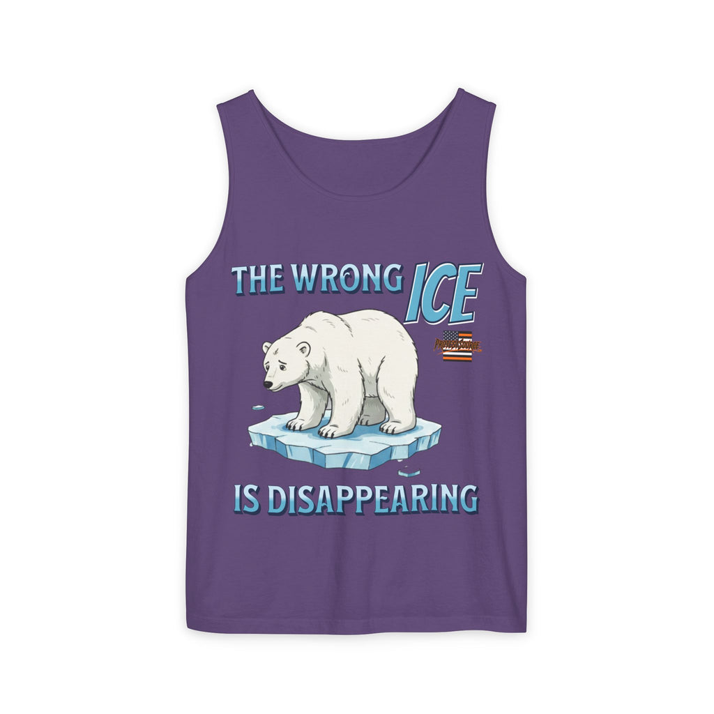 The Wrong ICE is Disappearing Unisex Cotton Tank Top