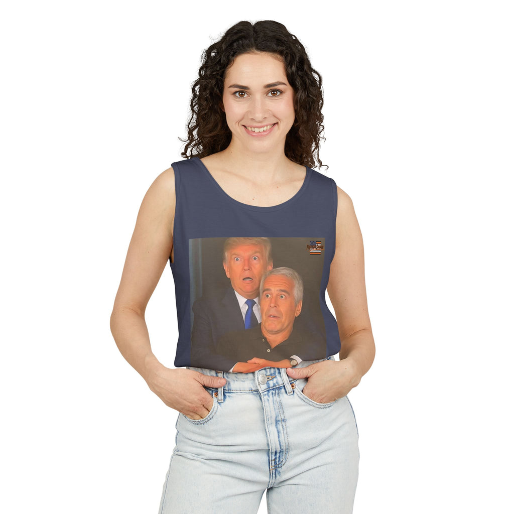 Trump and Epstein Coldplay Cam Unisex Cotton Tank Top