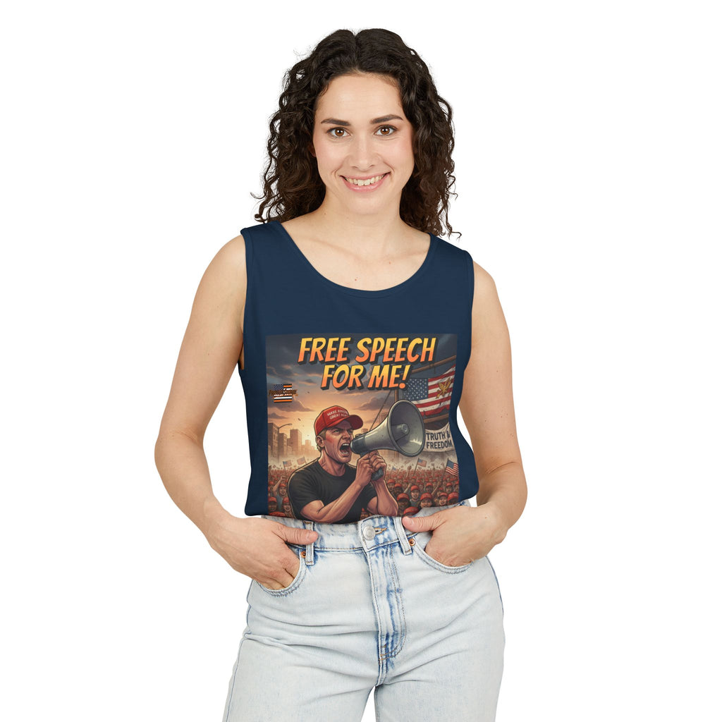 Free Speech For Me But Not For Thee Unisex Cotton Tank Top