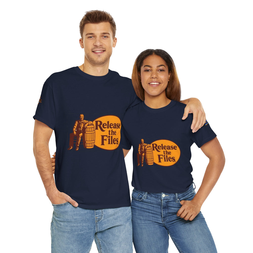 Release the Files Unisex Heavy Cotton Gildan Tee, Casual Wear, Gift for Activists, Comfortable Protest Wear