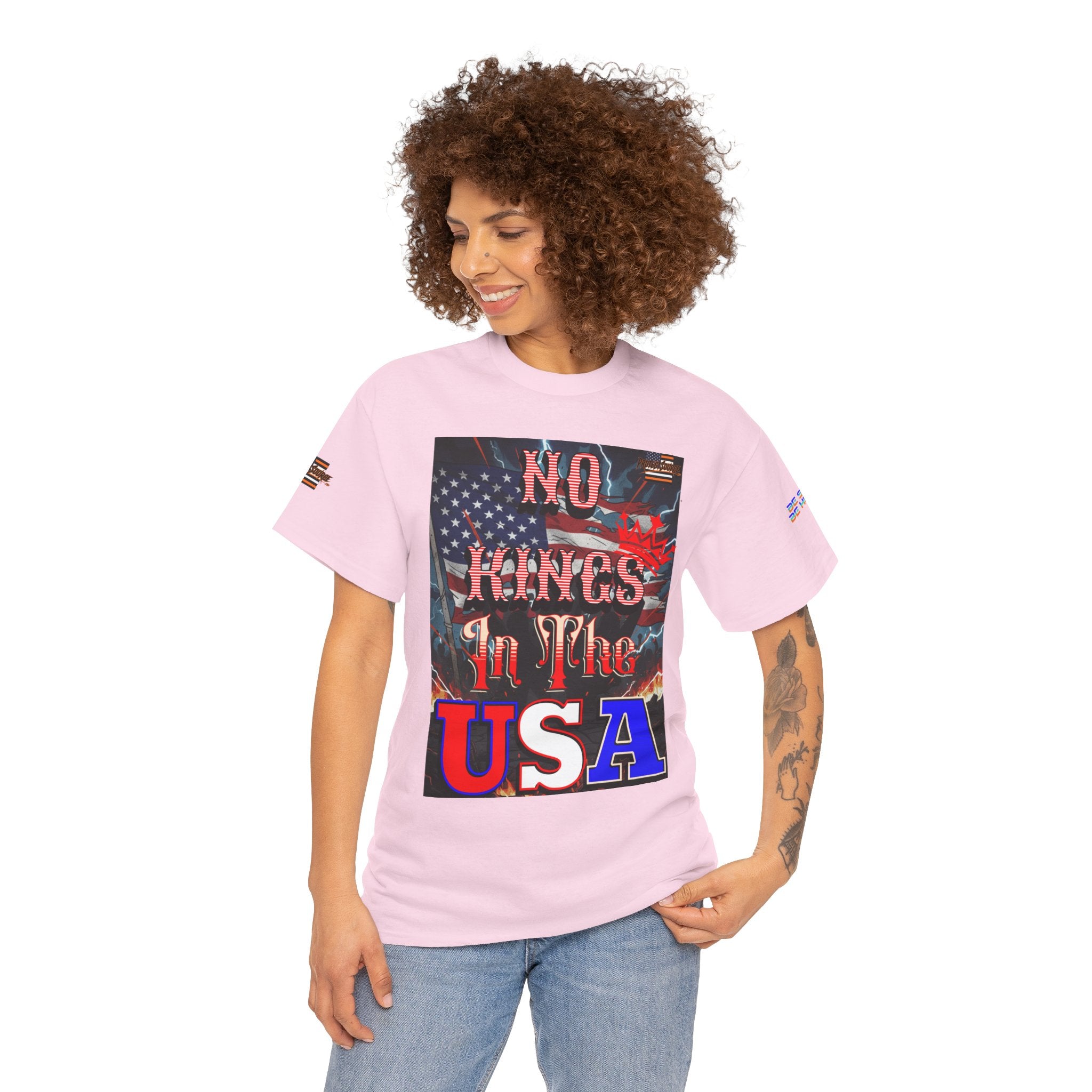 No Kings in the USA Unisex Heavy Cotton Gildan Tee