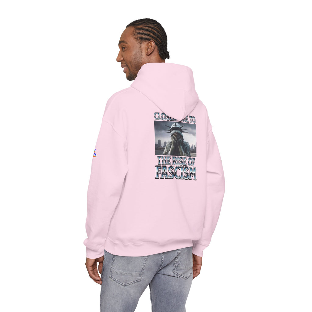 Closed Due to The Rise of Fascism Unisex Heavy Blend Gildan Hoodie