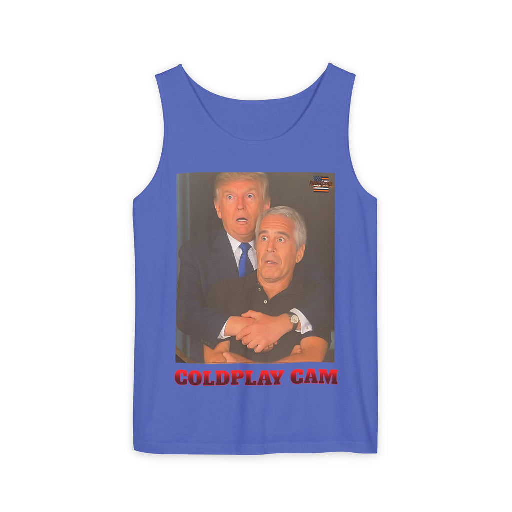 Trump and Epstein Coldplay Cam Unisex Cotton Tank Top