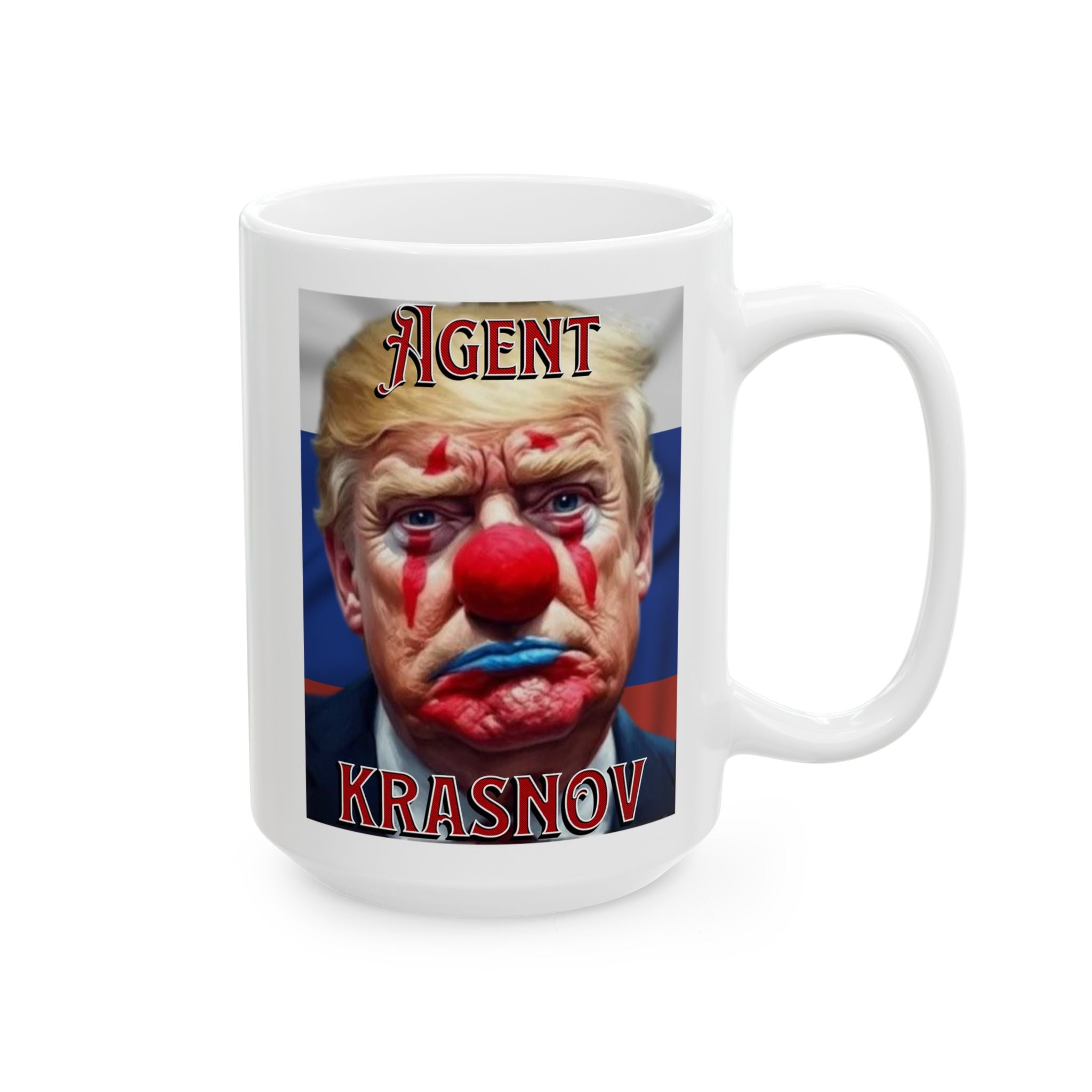 Agent Krasnov 15 oz. Ceramic Coffee Mug, Perfect for Activists, Protests, Gifts, and Daily Use