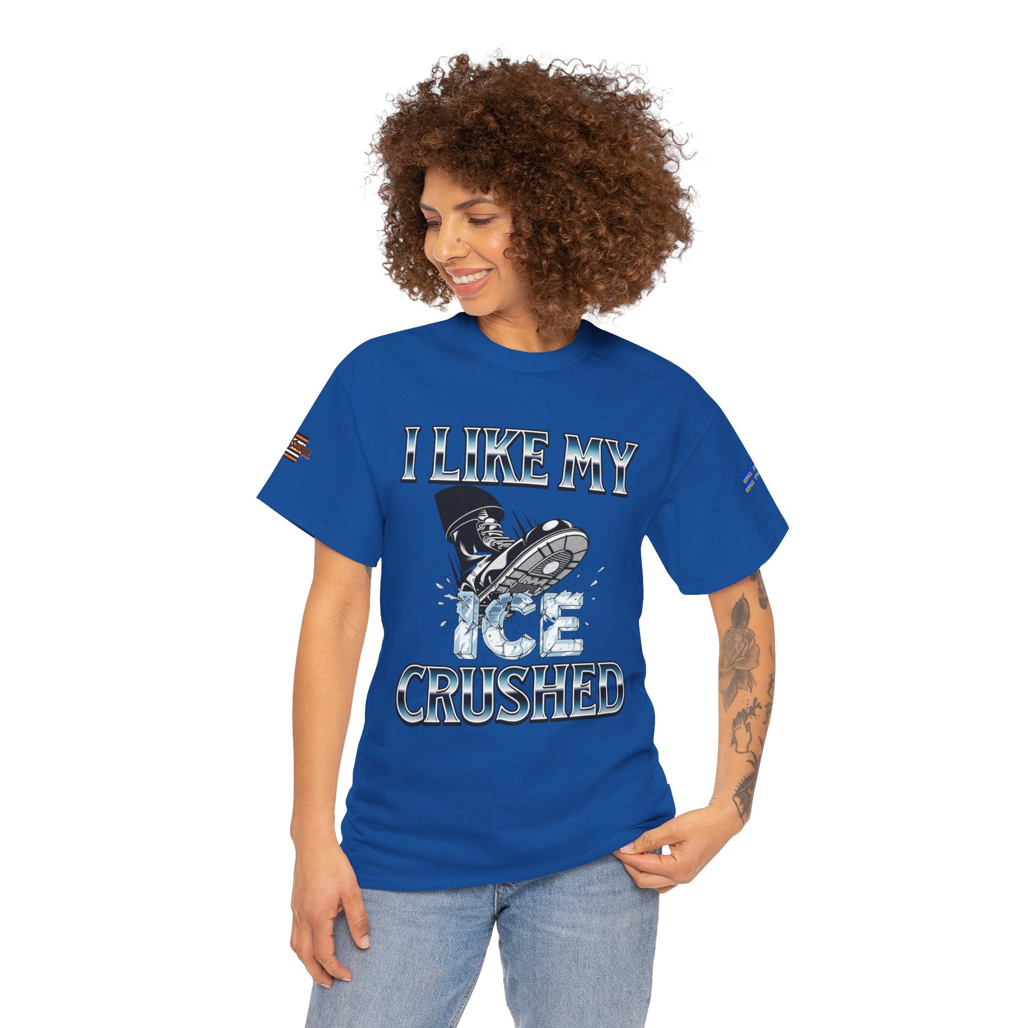 I Like My ICE Crushed Unisex Heavy Cotton Gildan Tee, Casual Wear, Gift for Activists, Comfortable Protest Wear