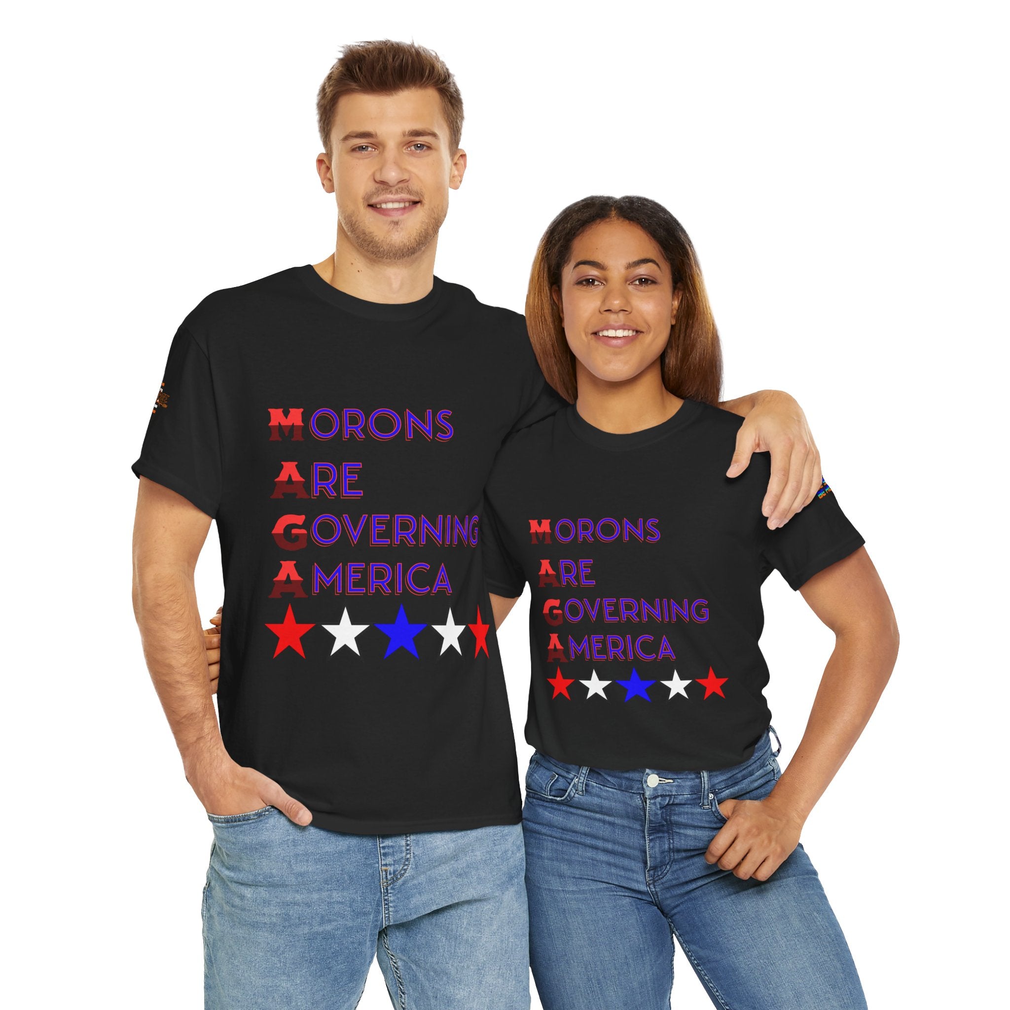 Morons Are Governing America Unisex Heavy Cotton Gildan Tee, Casual Wear, Gift for Activists, Comfortable Protest Wear