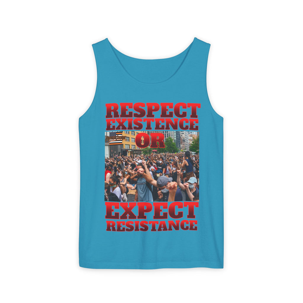 Respect Existence or Expect Resistance Unisex Cotton Tank Top