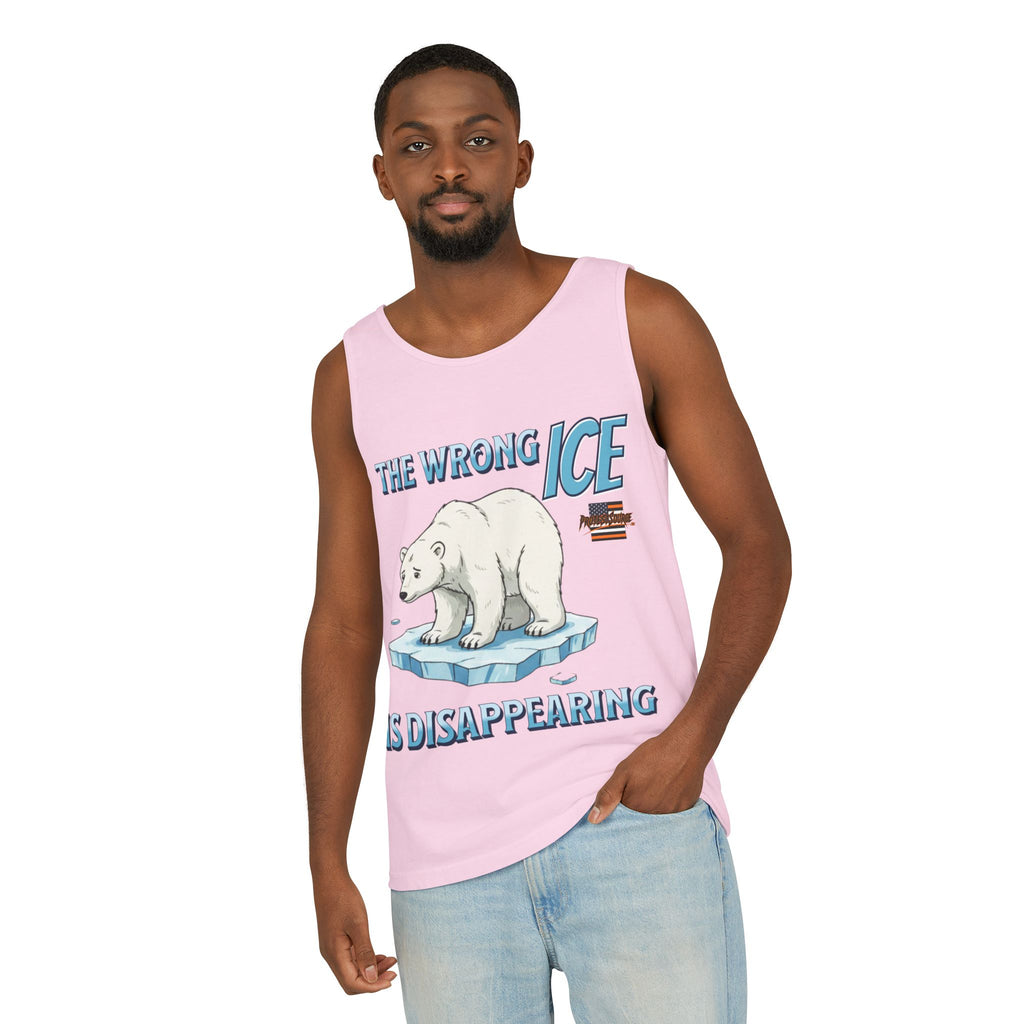 The Wrong ICE is Disappearing Unisex Cotton Tank Top