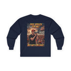 Free Speech For Me But Not For Thee Long Sleeve Cotton Gildan Tee