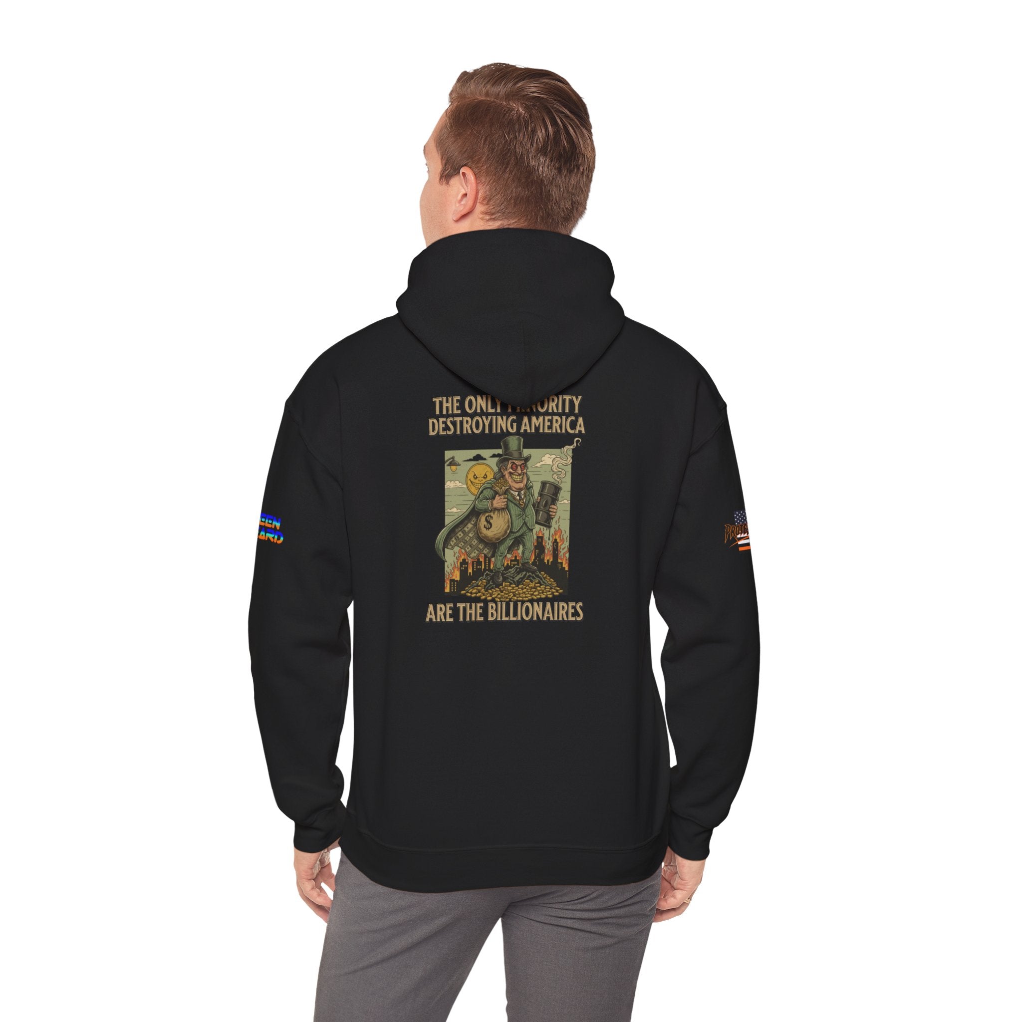 The Only Minority Destroying America Unisex Heavy Blend Gildan Hoodie Sweatshirt, Casual Wear, Gift for Activists, Comfortable Protest Wear